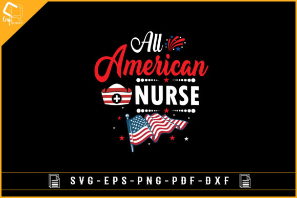 All American Nurse Graphics for Crafts