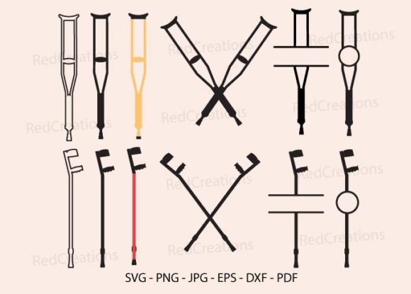 Crutches Svg Bundle: Crafts & Graphics Review