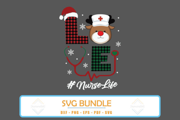 Love Nurse Life Christmas SVG: Graphics for Crafts