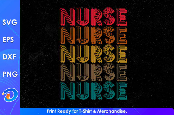 Nurse Five Retro SVG: Crafts & Graphics