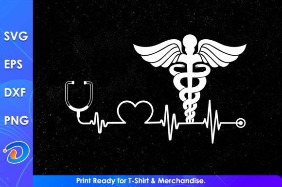 Nurse Heartbeat SVG: Graphics for Crafts