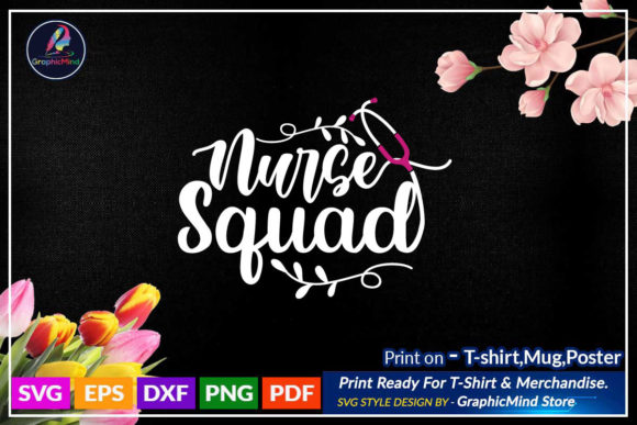 Nurse Squad Svg Design: Graphics for Crafts