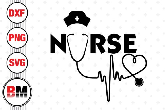 Nurse with Stethoscope Graphics for Crafts