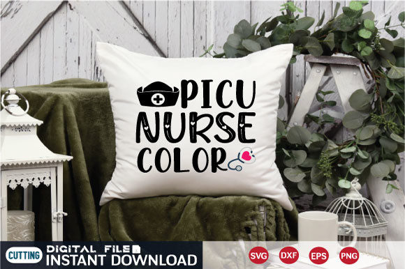 Picu Nurse Color Svg: Graphics for Crafts