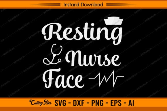 Resting Nurse Face Design: Graphics for Crafts
