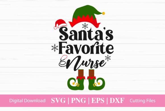 Santa's Favorite Nurse Graphics for Crafts