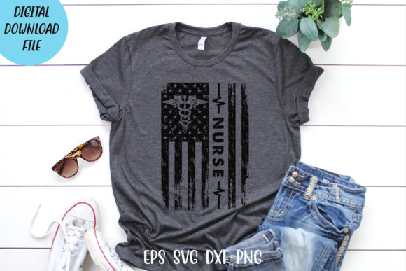 USA Nurse T-shirt: Graphics for Crafts & Blogs
