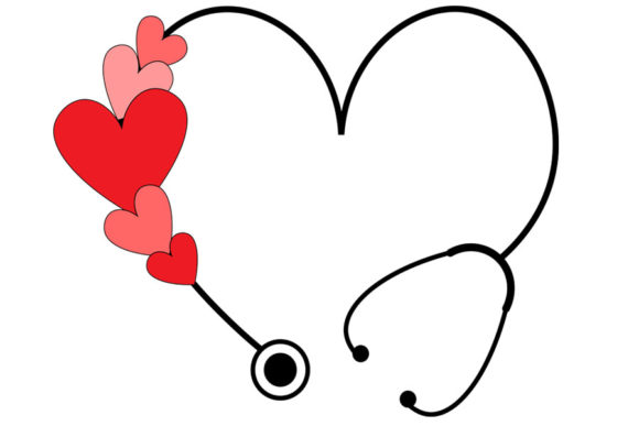 Valentine Stethoscope SVG: Crafts Graphics